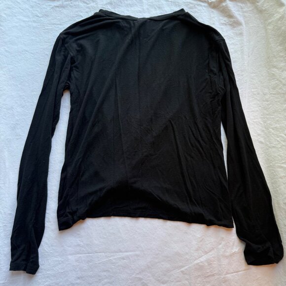 Nordstrom Girls Black Long-Sleeve Twisted Front Top L (10/12) - Picture 6 of 6